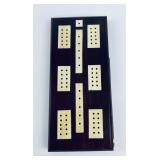 Antique Rosewood Inlaid Cribbage Board