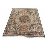 Phenomenal Tabriz Silk Wool Room Size Rug