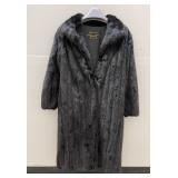 Stunning Full Length Black Mink Fur Coat