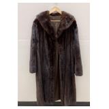 Stunning Full Length Brown Mink Fur Coat