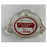 Great Falls Select Montana Beer Ashtray