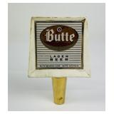 Butte Lager Beer Tap Handle Glass Insert