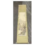 Antique Japanese Painted Hanging Scroll