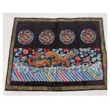 Antique Silk Chinese Dragon Robe Fragment