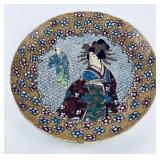 Meji Japanese Geisha Satsuma Pottery Charger