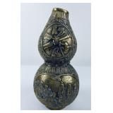 Antique Chinese Gourd Form Bronze Vase