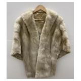 White Mink Fur Coat Shawl