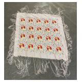Antique Chinese Embroidered Silk Piano Shawl