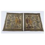Pair of Antique Chinese Robe Rank Badges