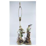 Pair of Austrian Cold Painted Spelter Lamp Bases