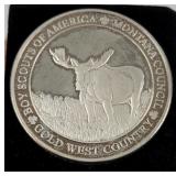 Silver Boy Scouts of America Montana Council Coin