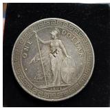 Great Britain UK 1907 Chinese Silver Trade Dollar