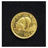 1987 1/10 Gold Chinese Panda