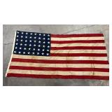 Very Nice WW2 WWII Stained Field Used 48 Star Flag