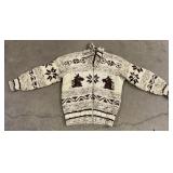 Vintage Cowichan Indian Wool Sweater