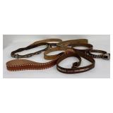 Lot of Vintage Montana Cowboy Tooled Leather Belts