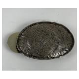 Vintage Sterling Silver Mexico Cowboy Belt Buckle