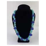Navajo Turquoise Nugget and Trade Bead Necklace
