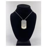 Sterling Silver Dog Tag Necklace