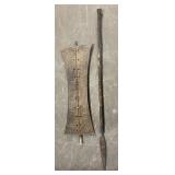 Turkana Kenyan Metal Shield and Spear