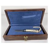 Sid Birt Custom Drop Point Scrimshaw Knife