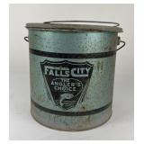 Vintage Falls City Blue Minnow Bucket