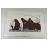 Teri Jo Hedman Alaska Walrus Serigraph
