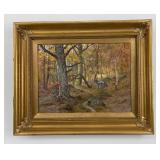 Olaf Carl Seltzer Mule Deer in Autumn Oil on Board