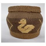 Tsimshian Indian Northwest Coast Lidded Basket