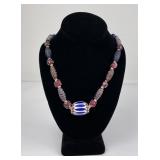 Indian Trade Bead Chevron Necklace