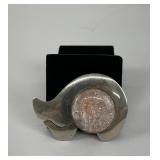 Sterling Silver Navajo Agate Modernist Brooch
