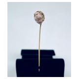 10k Yellow Gold and Seashell Victorian Stick Pin