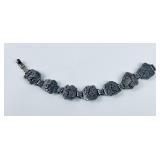 Navajo Sterling Silver Pictograph Link Bracelet