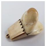 Montana Trophy Bull Elk Ivory 14k Gold Pendant