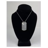 Sterling Silver Dog Tag Necklace