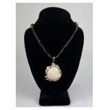 Montana Elk Horn and Amethyst Necklace
