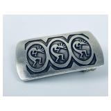 Navajo Kokopelli Sterling Silver Belt Buckle