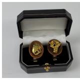 Alaskan Miners Prospector Gold Nugget Cufflinks