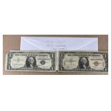 1957B and 1935A Hawaii $1 Silver Certificate