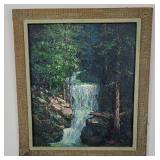 Avalanche Creek Oil on Board Glacier Park Montana