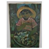 Fish Seller Oil on Canvas Paco Gorospe