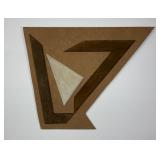 Danish Mid Century Suede Leather Wall Sculpture