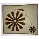 Mid Century Leather Wall Sculpture Howard Pierce
