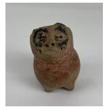 Polychrome Pre Columbian Human Effigy Pipe Bowl