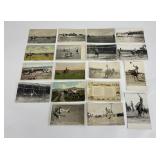Lot of Antique RPPC Montana Cowboy Postcards