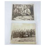 Pair of Antique Montana Indian Sepia Tone Photos