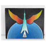 Earl Eder Peyote Bird Oil on Board Sioux Indian