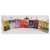 Lot of Handy Oiler Tin Cans Marathon Texaco Exxon