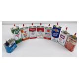Lot of Handy Oiler Tin Cans Mobil Conoco Ford