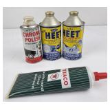 Advertising Oil Cans Heet Turtle Wax Texaco